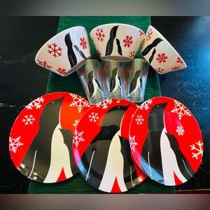 Crate and Barrel Kids Penguin Holiday Dishes